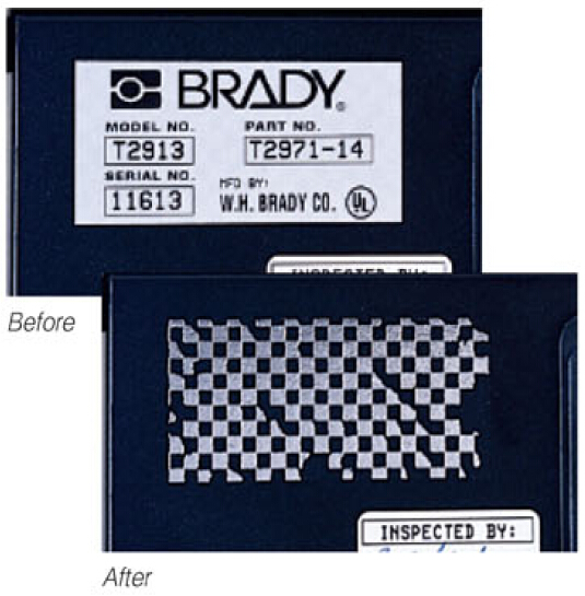 BRADY B-438 旗形防伪标签